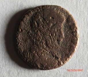 Römische Münze, Nominal Follis, Prägeherr Constantius II., Prägeort Lyon, Original