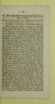 IV. Die französische Februarrevolution (24. Februar 1848)