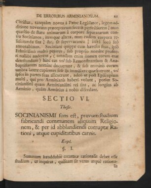 Sectio VI