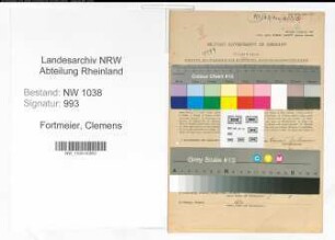 Entnazifizierung Clemens Fortmeier , geb. 19.06.1915 (Landwirt)
