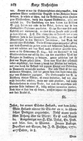 Jesus, der armen Sünder Heiland. 2.Aufl.