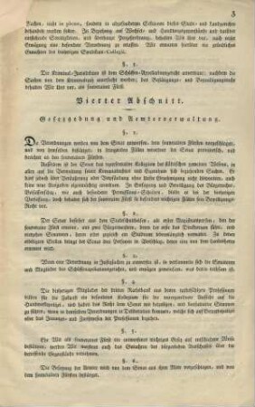 Vierter Abschnitt. Gesetzgebung und Aemterverwaltung.