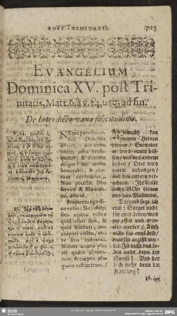 Evangelium Dominica XV. post Trinitatis