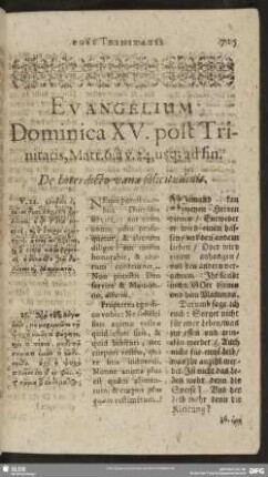 Evangelium Dominica XV. post Trinitatis