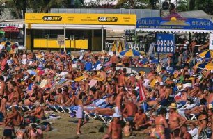 Spanien. Gran Canaria. Puerto Rico. Strandleben