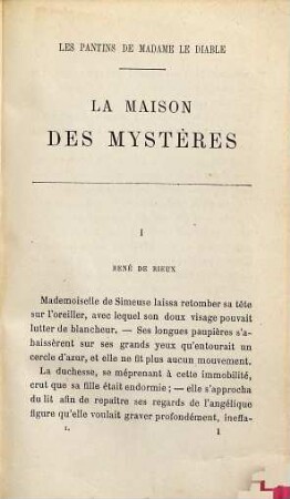 Les pantins de Madame le Diable, 3. La maison des mystères