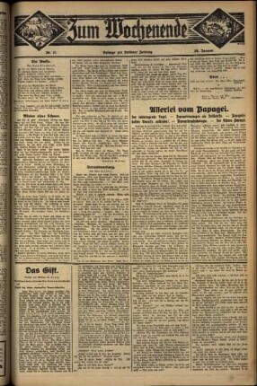 Dritte Ausgabe vom Sonntag, den 26. Januar 1930.