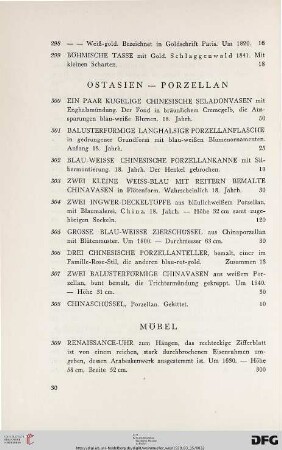Ostasien – Porzellan (Nr. 300-308)
