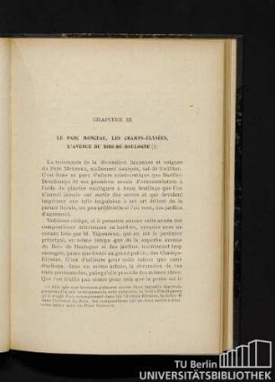 Chapitre III. Le Parc Monceau, Les Champs-Élysées, L'Avenue Du Bois-De-Boulogne.