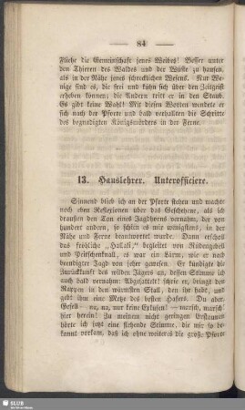 13. Hauslehrer. Unterofficiere