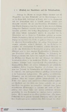 § 6. Einfluß der Ausstände auf die Kriminalität