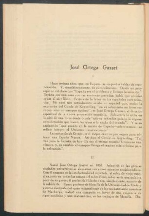 José Ortega Gasset