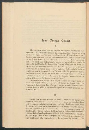 José Ortega Gasset