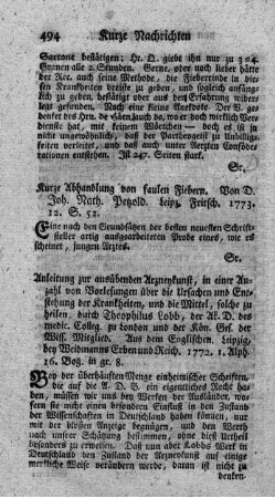 Anleitung zur ausübenden Arzneykunst.