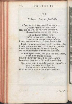 LVI. L'Amour réunit les semblables.