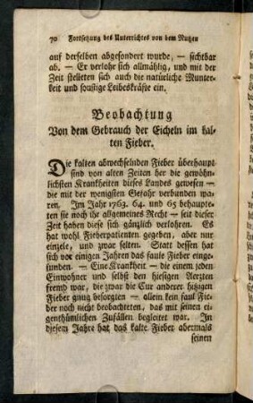70-72, Beobachtung.
