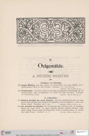 A. Neuere Meister (Nr. 679 - 687)