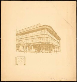 Geschäftsräume F.V. Grünfeld am Kurfürstendamm, Berlin-Charlottenburg Umbau: Perspektivische Ansicht