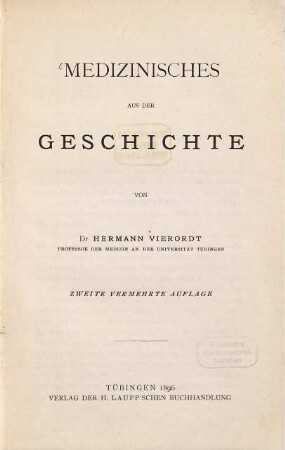 Medizinisches aus der Geschichte