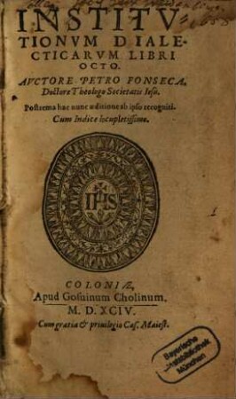 Institutionum Dialecticarum Libri Octo