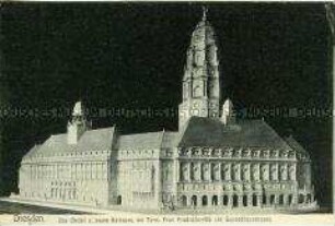 Modell des neuen Rathauses von Dresden