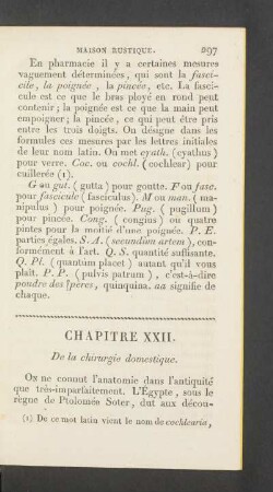 Chapitre XXII. De la chirurgie domestique.
