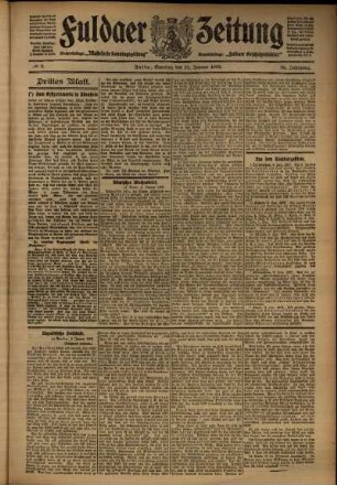 Dritte Ausgabe vom Samstag, den 11. Januar 1908.