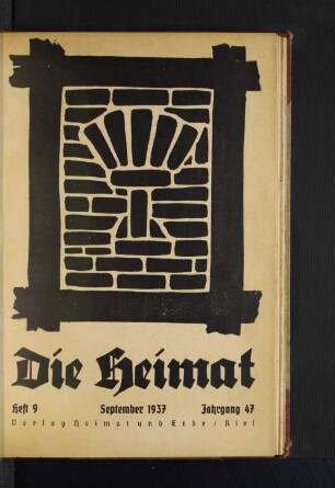 Heft 9. September 1937. Jahrgang 47.