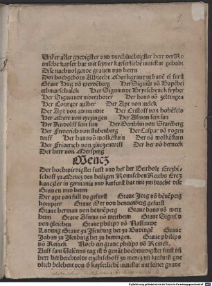 Erwählung Maximilians zum Römischen König zu Frankfurt. 1486