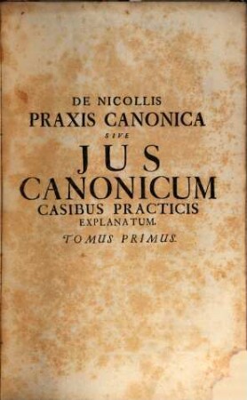 Praxis canonica. 1