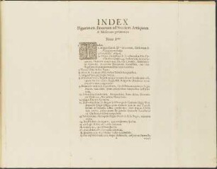 Index Figurarum Aenearum ad Sveciam Antiquam & Modernam pertinentium.