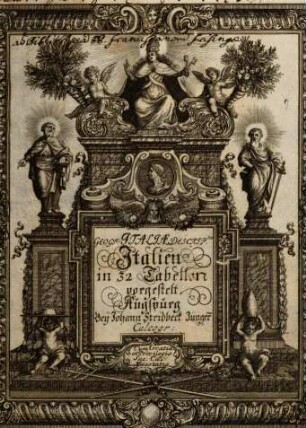 Geogr. Italiae Descriptio : Italien in 32 Tabellen vorgestelt