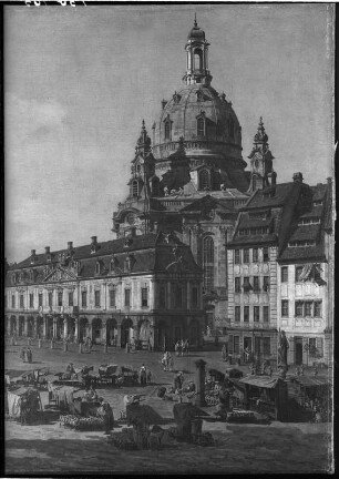 Der Neumarkt zu Dresden von der Moritzstraße aus
