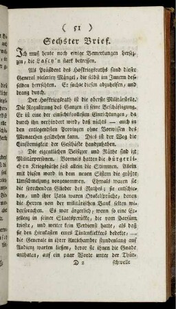 Sechster Brief. - Zehnter Brief.