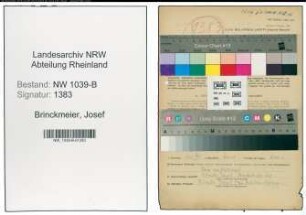 Entnazifizierung Josef Brinckmeier , geb. 07.06.1898 (Angestellter)