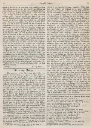 181-183 Literarische Notizen