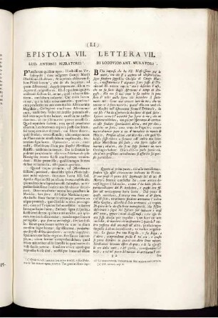 Epistola VII. Lud. Antonii Muratorii.