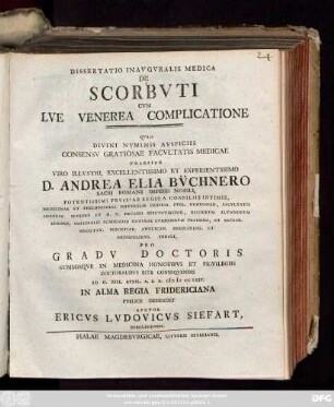 Dissertatio Inavgvralis Medica De Scorbvti Cvm Lve Venerea Complicatione