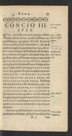 Concio III. Spes.