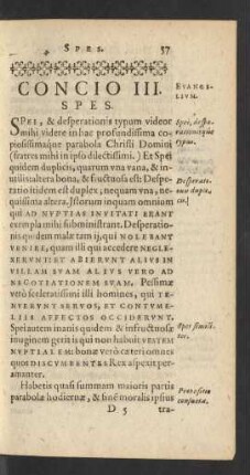 Concio III. Spes.