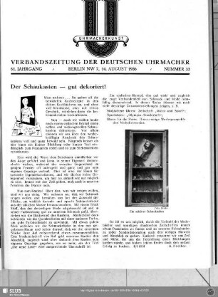 Der Schaukasten - gut dekoriert!