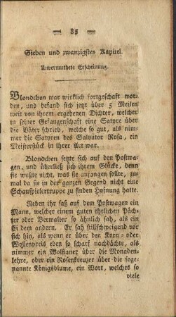Sieben und zwanzigstes Kapitel. Unvermuthete Erscheinung.