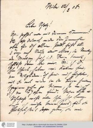 Brief vom 27.02.1908