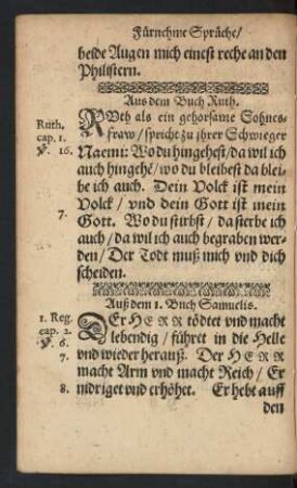 Auß dem 1. Buch Samuelis.