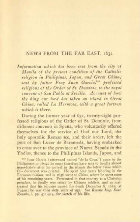 News from the Far East, 1632