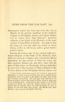 News from the Far East, 1632