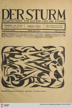 Zwölftes Heft (März 1919)