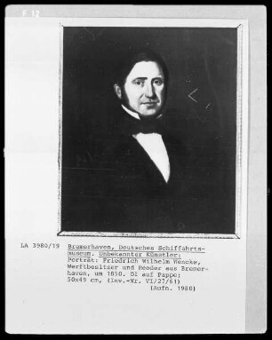 Porträt Friedrich Wilhelm Wencke, Werftbesitzer und Reeder aus Bremerhaven
