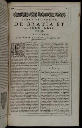 Liber Secundus, De Gratia Et Libero Arbitrio.
