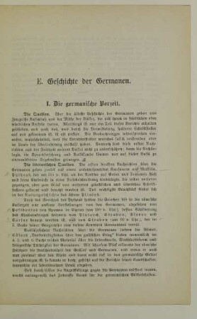 E. Geschichte der Germanen